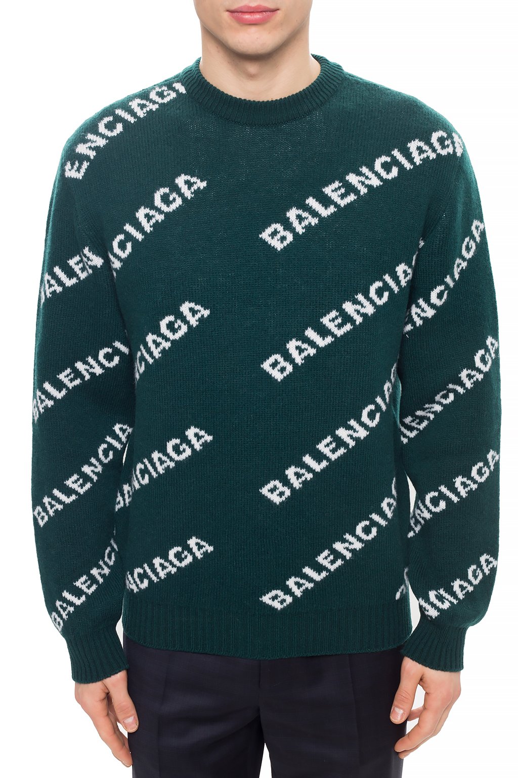 balenciaga green sweater